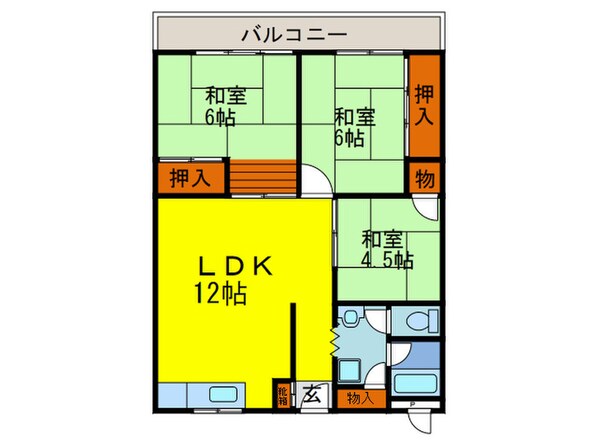 エリエールハイツ川西の物件間取画像